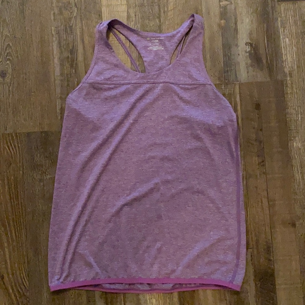 purple workout thank top